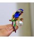 XSB096 - Colorful Bird Saree Brooch